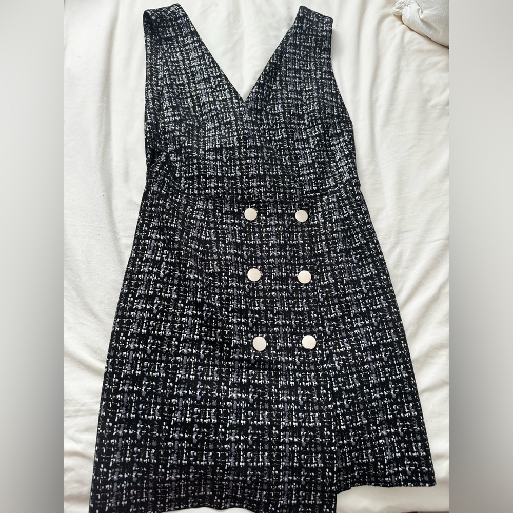 Zara Faux Suede Pinafore Dress